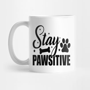 Stay Pawsitive Dog Paw Costume Dog Lovers Mug